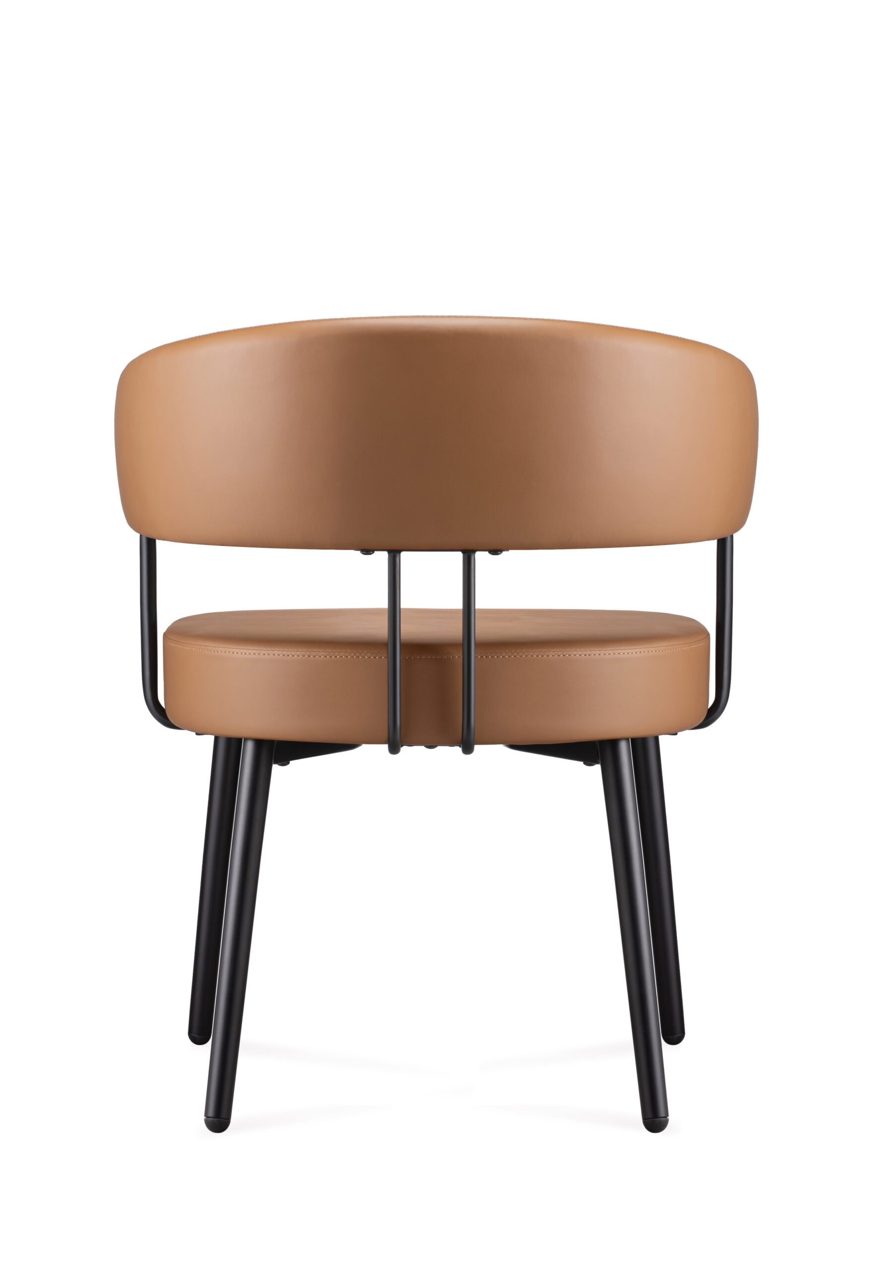Rapidline Hera Breakout Chair – Amber PU Leather, Black Steel Frame | Reception & Dining