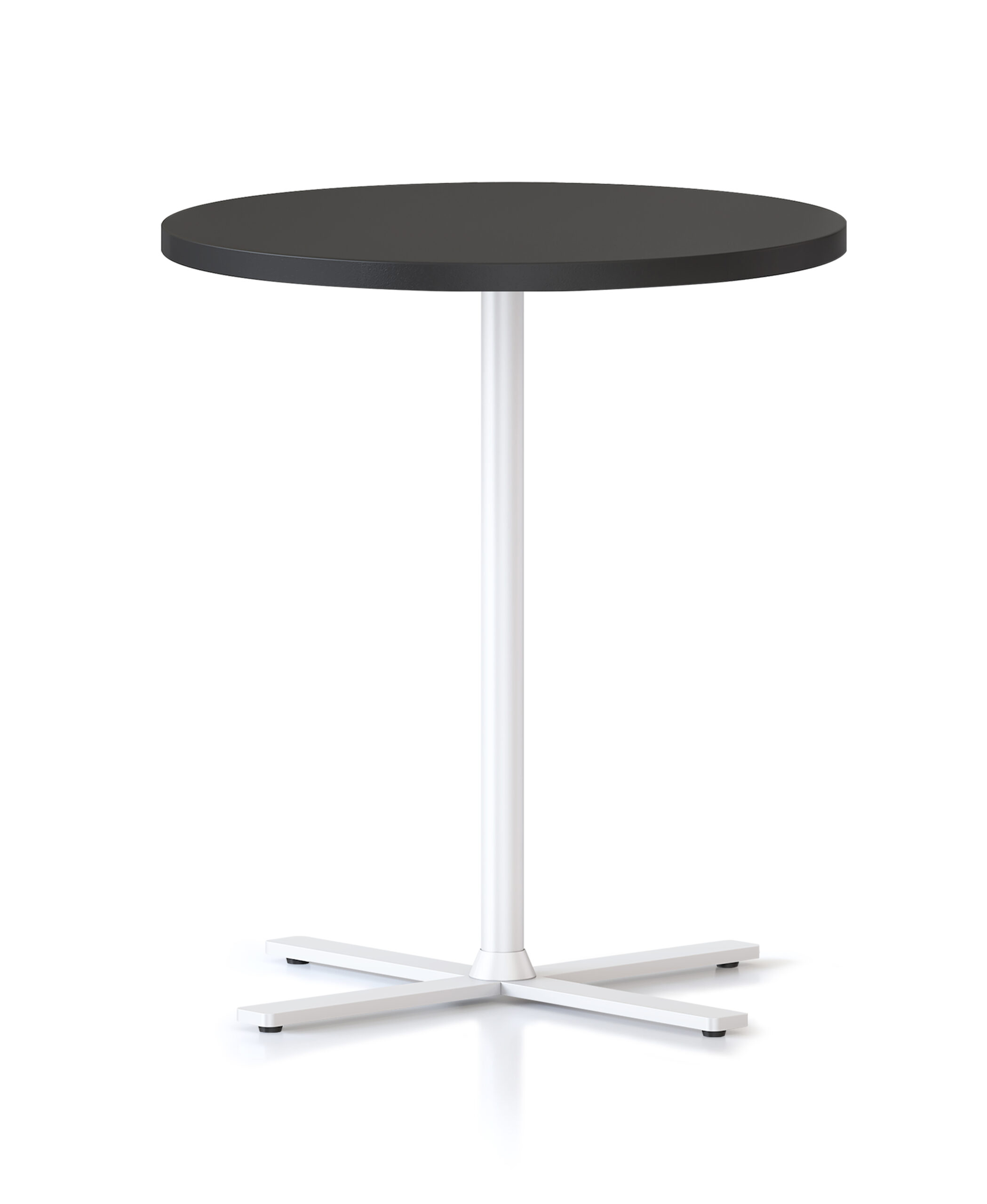 Rapidline Kolo Side & Coffee Table – Black Top, White Base – 500mm Dia x 587mm H