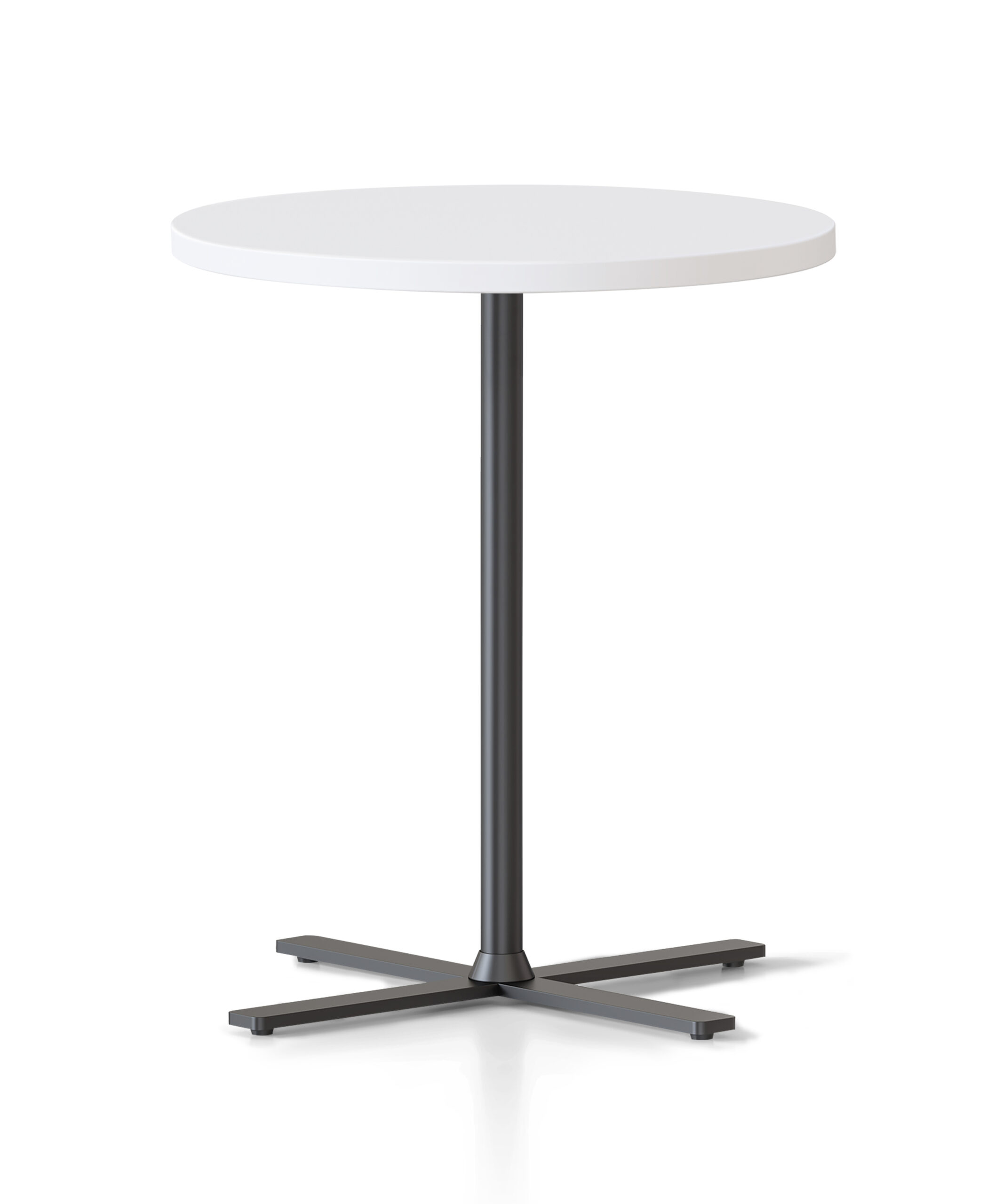 Rapidline Kolo Side & Coffee Table – Natural White Top, Black Base – 500mm Dia x 587mm H