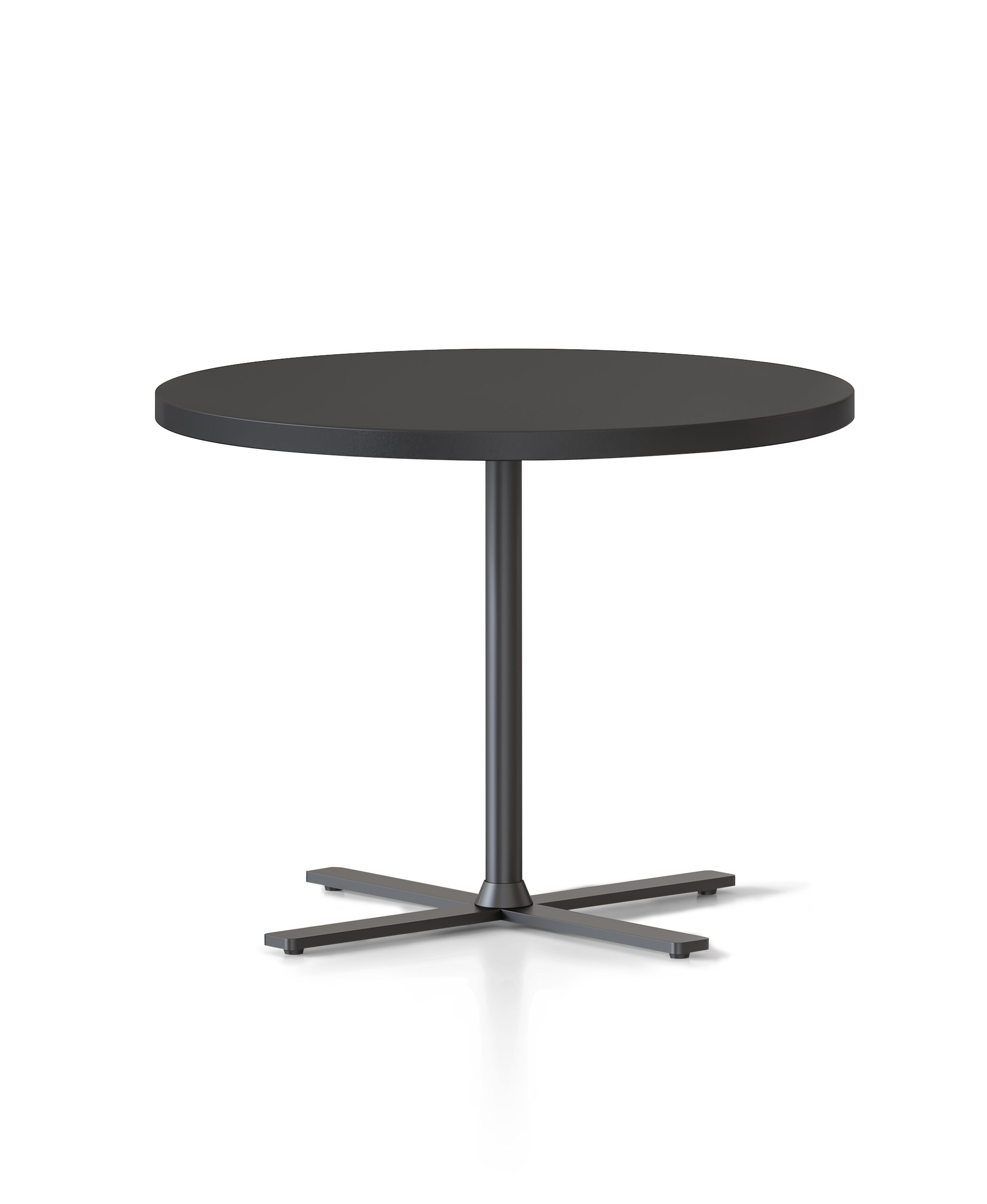 Kolo Side & Coffee Table – 600mm Dia x 457mm H, Black Top, Black Base