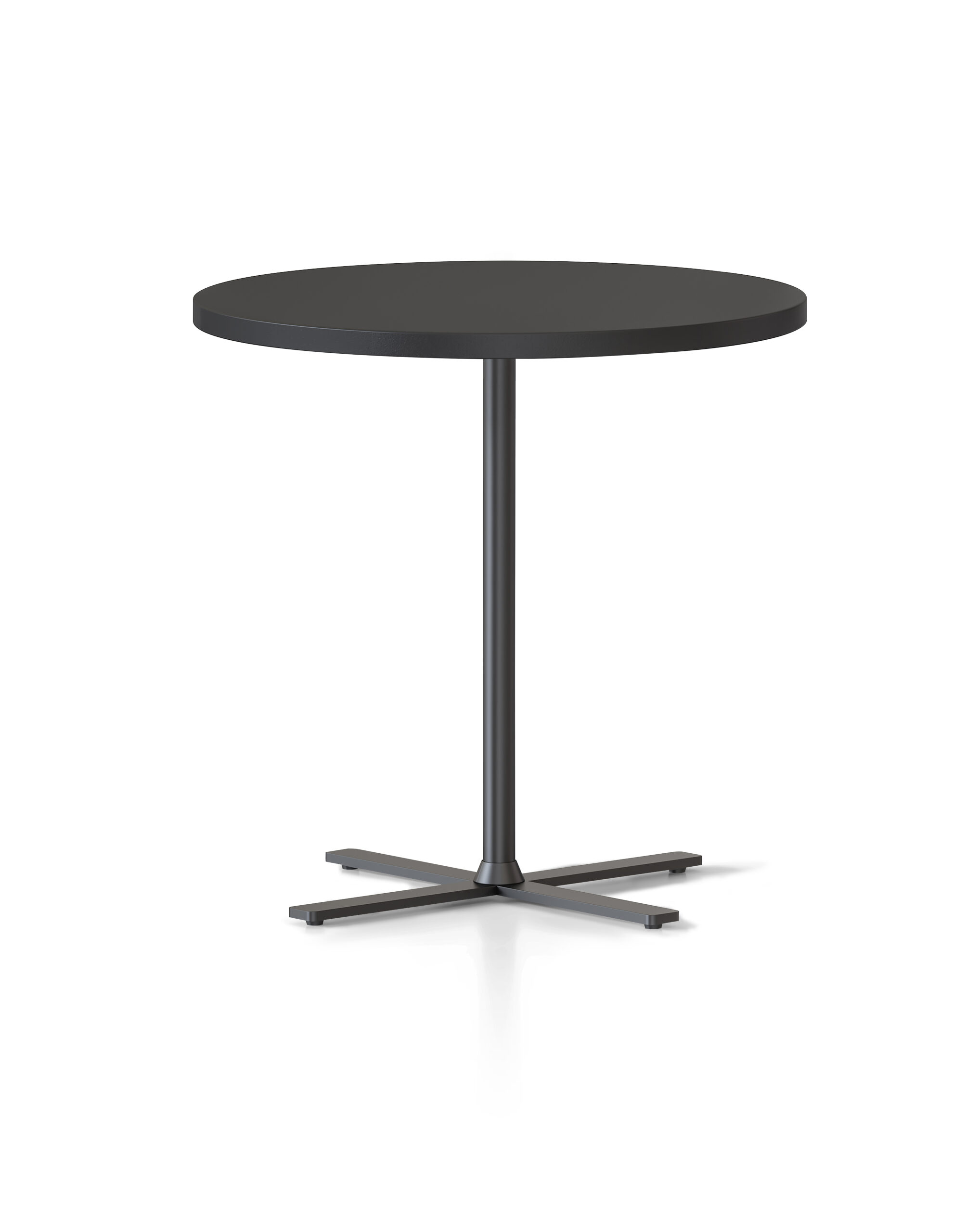 Rapidline Kolo Side & Coffee Table – 600mm Dia x 587mm H | Black Top, Black Powder-Coated Base
