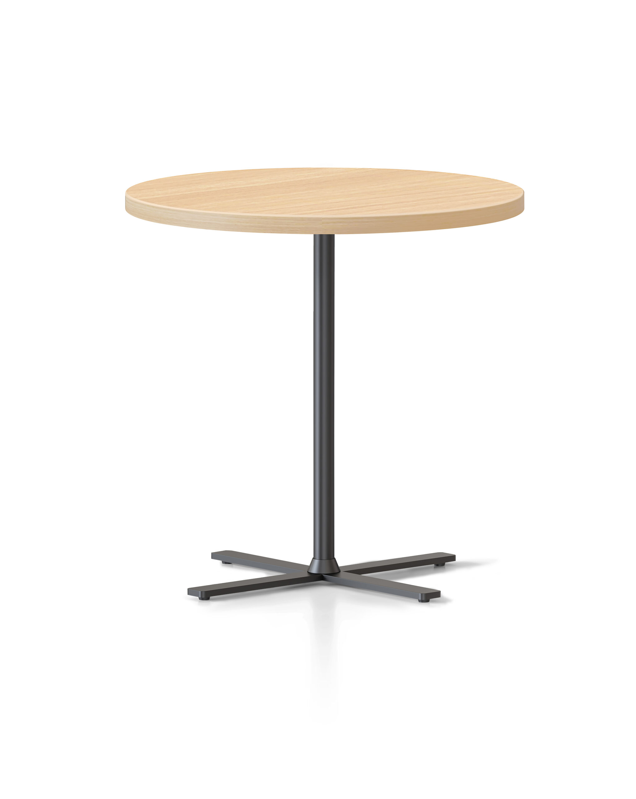Rapidline Kolo Side & Coffee Table – Natural Oak Top, Black Base | 600mm Dia x 587mm H