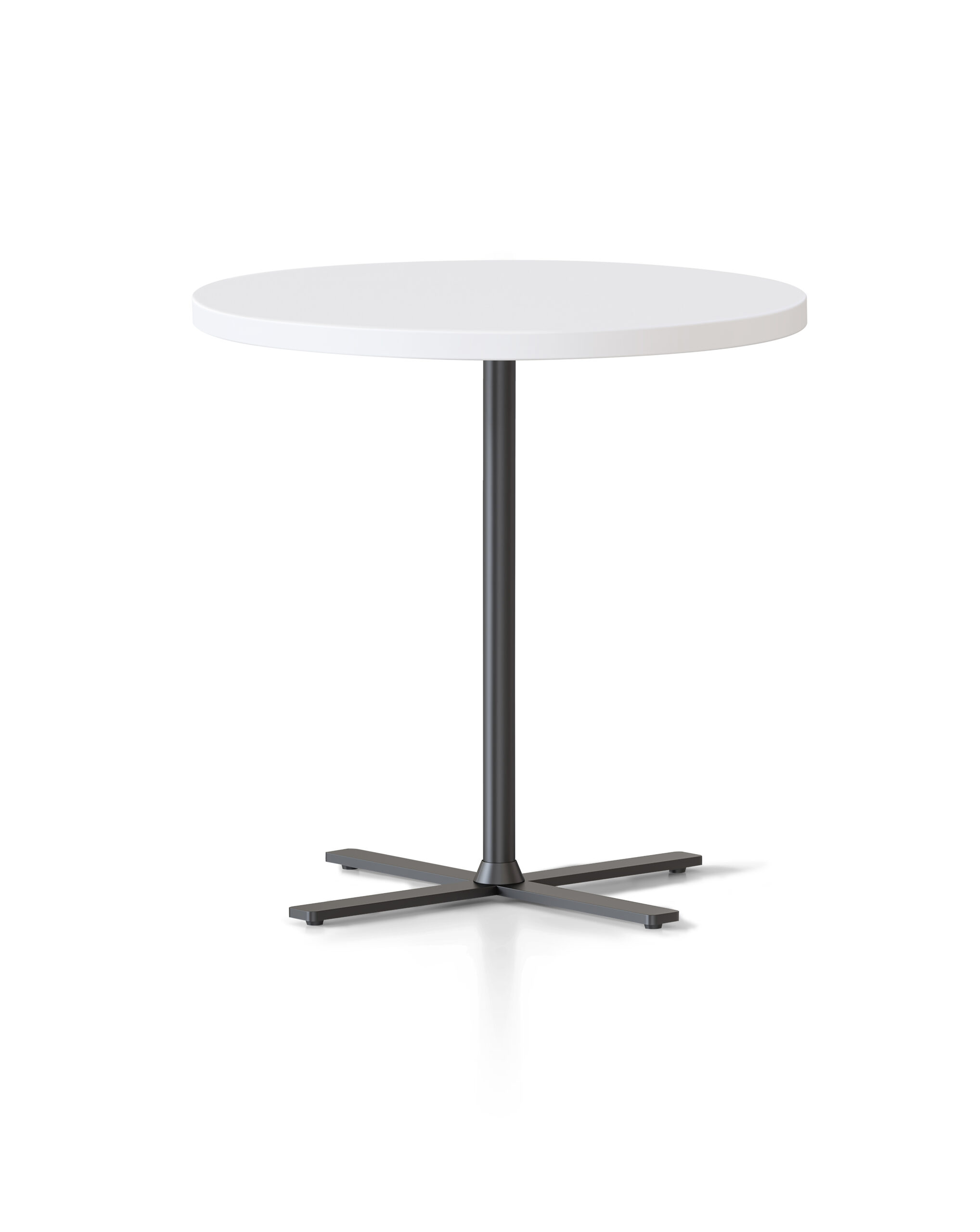 Rapidline Kolo Side & Coffee Table – Natural White Top, Black Base | 600mm Dia x 587mm H