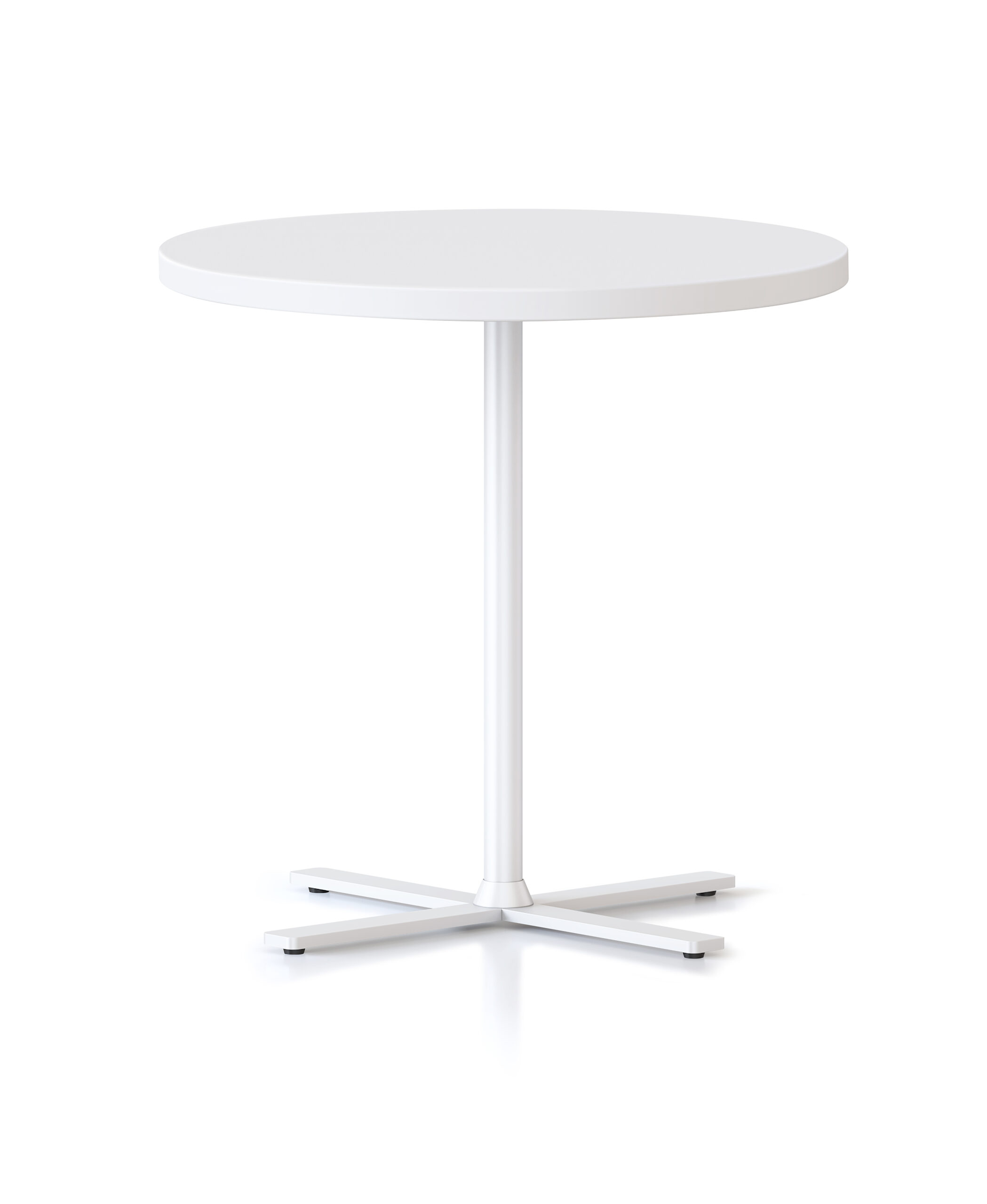 Kolo Side & Coffee Table | 600mm Natural White Top, White Base | Rapidline