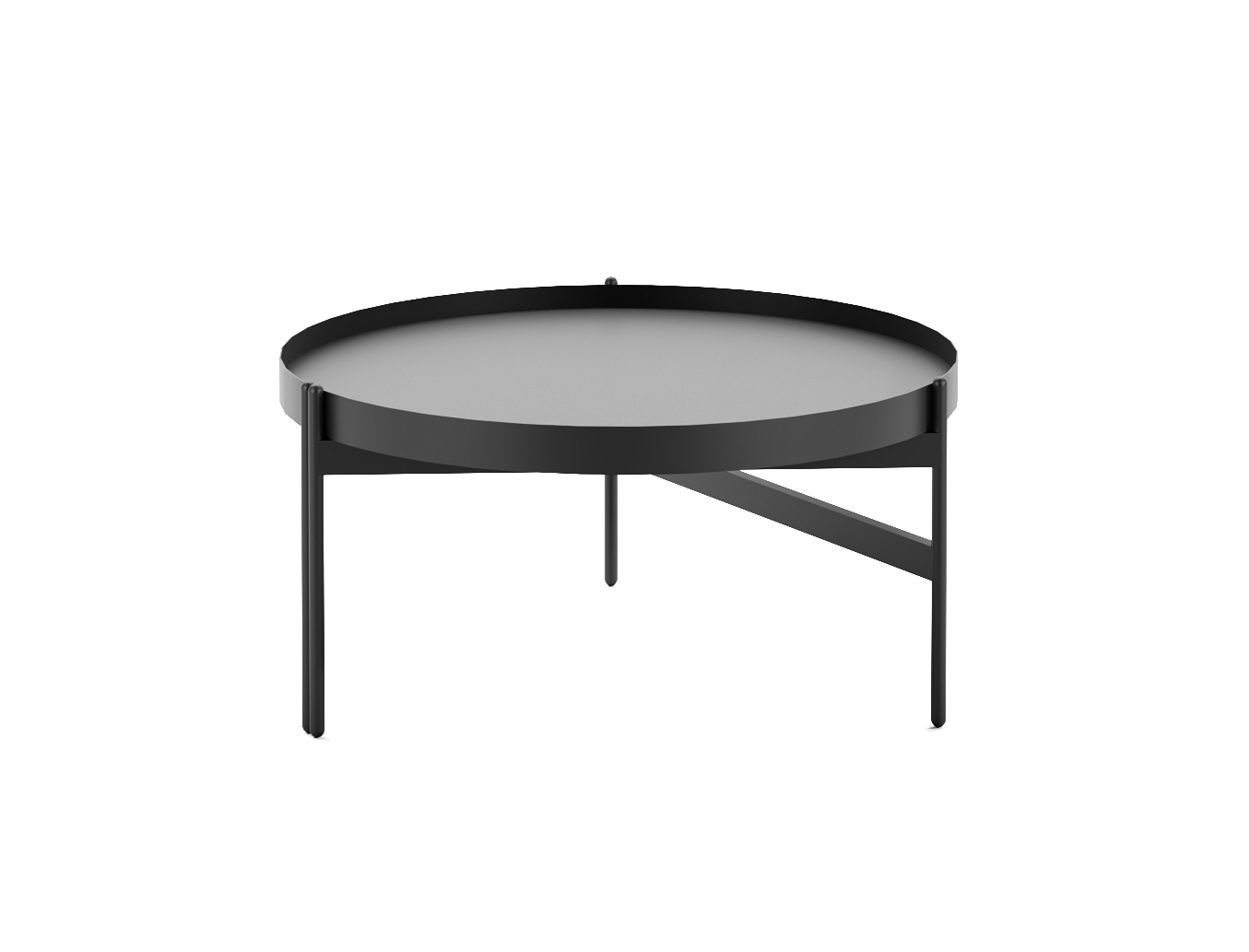 Nido Round Coffee Table | 600mm Dia x 308mm H | Black | Rapidline