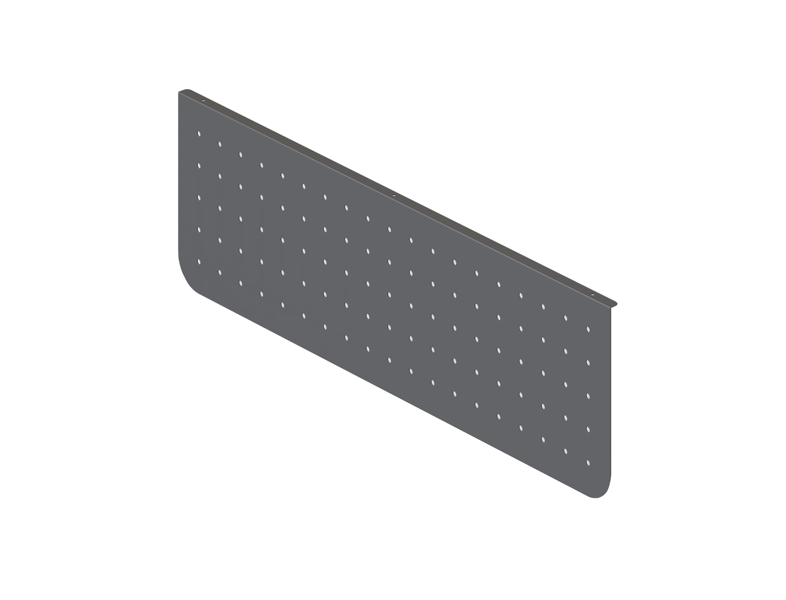Rapidline Arch Perforated Modesty Panel – Black | 1000mm W x 300mm H