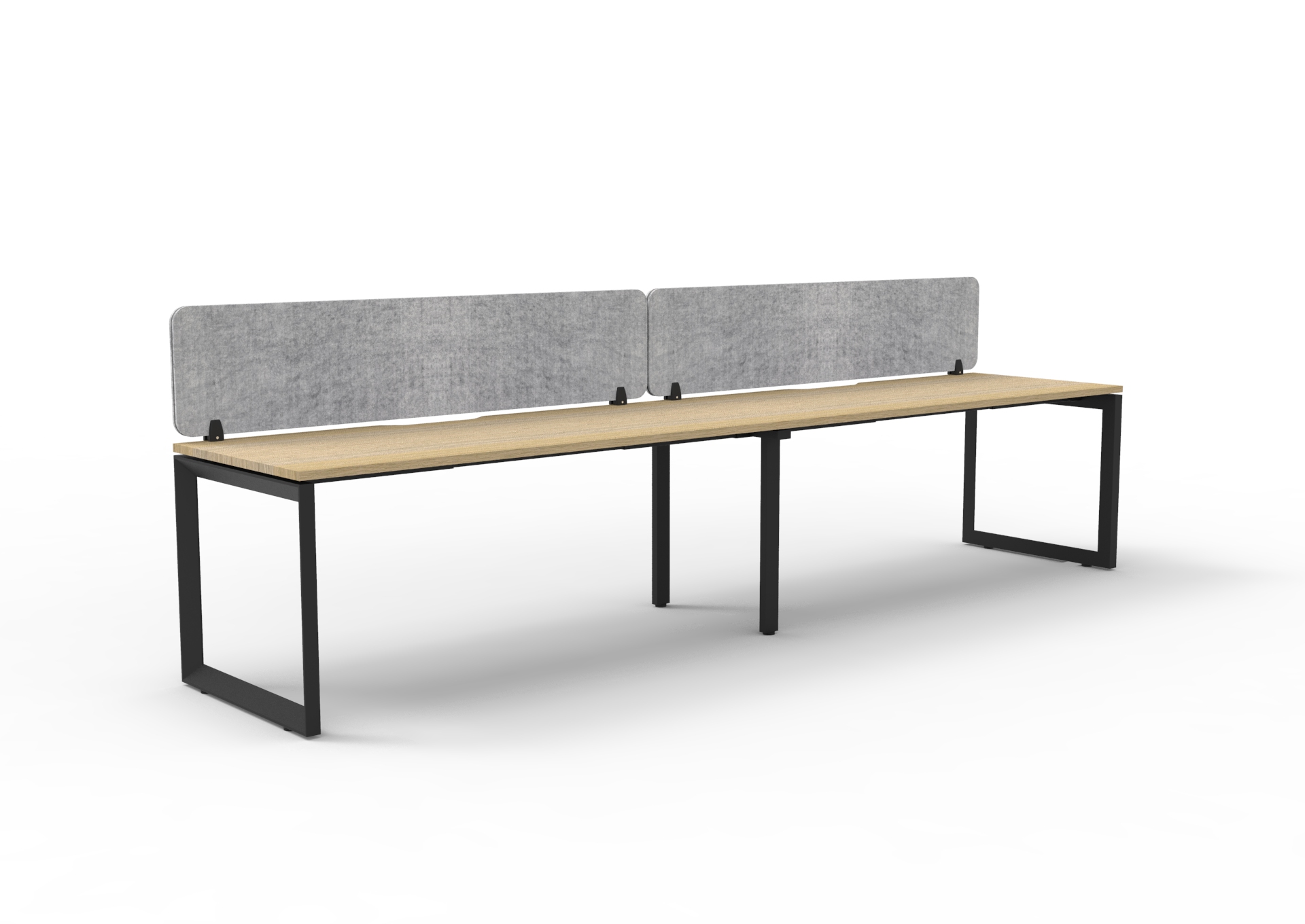 Rapidline Infinity Pod of Two – 1200mm × 750mm Each, Oak Top, Black Base, Marble Grey Screen