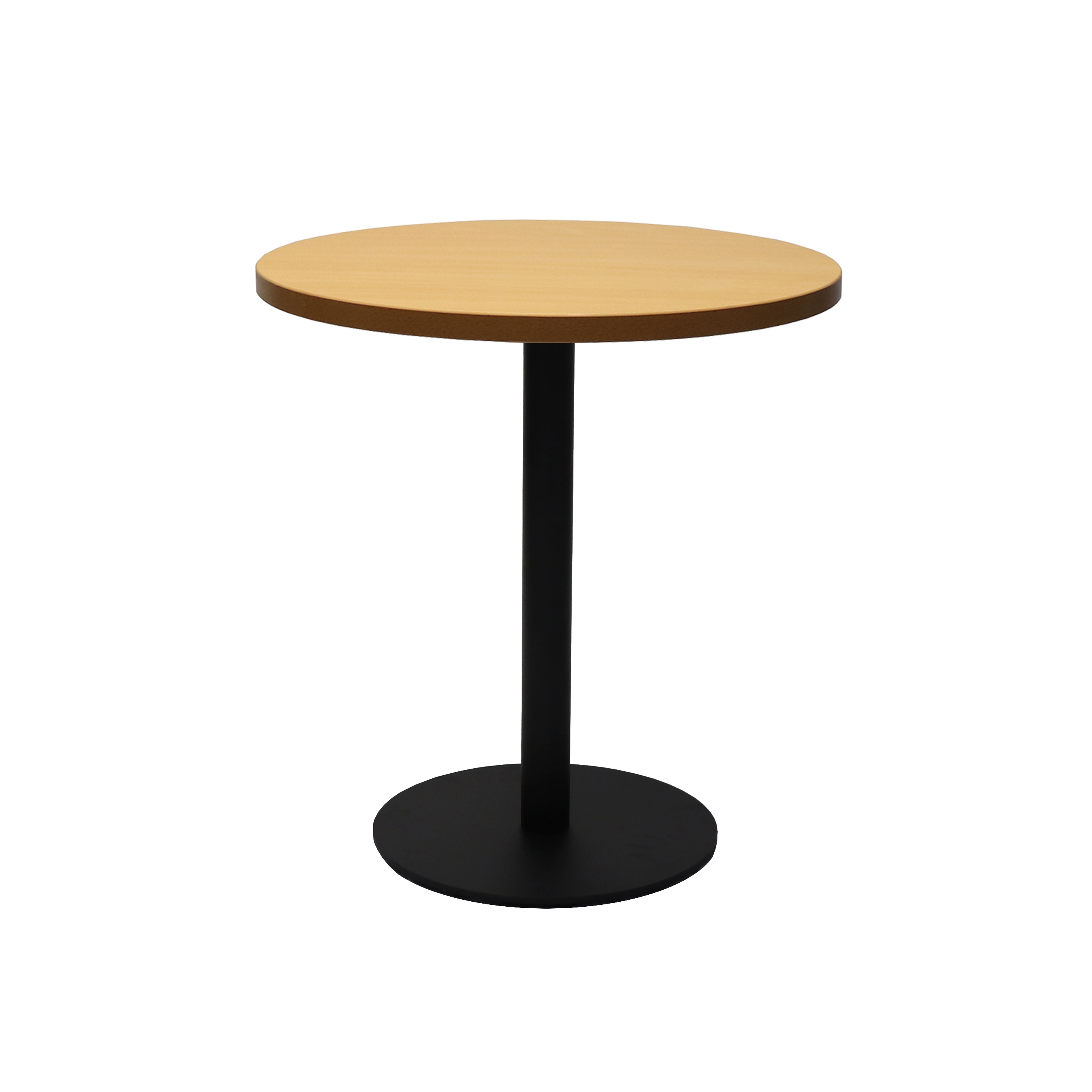 Rapidline Estilo Round Table | 600mm Beech Top, Black P/F Base