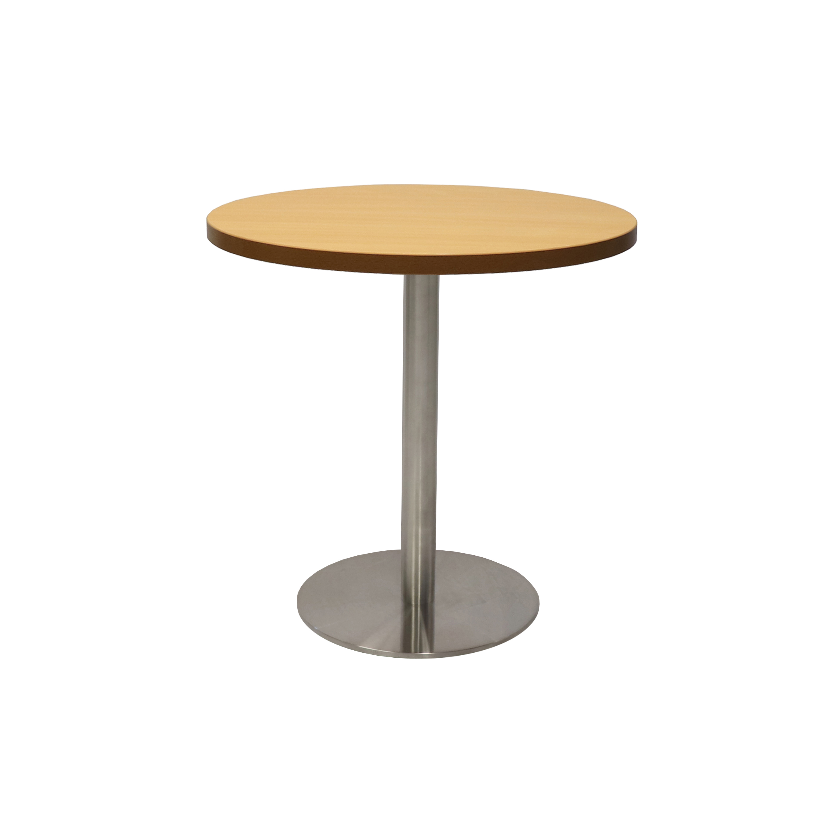 RAPIDLINE Estilo Round Table – Beech Top, Stainless Steel Base