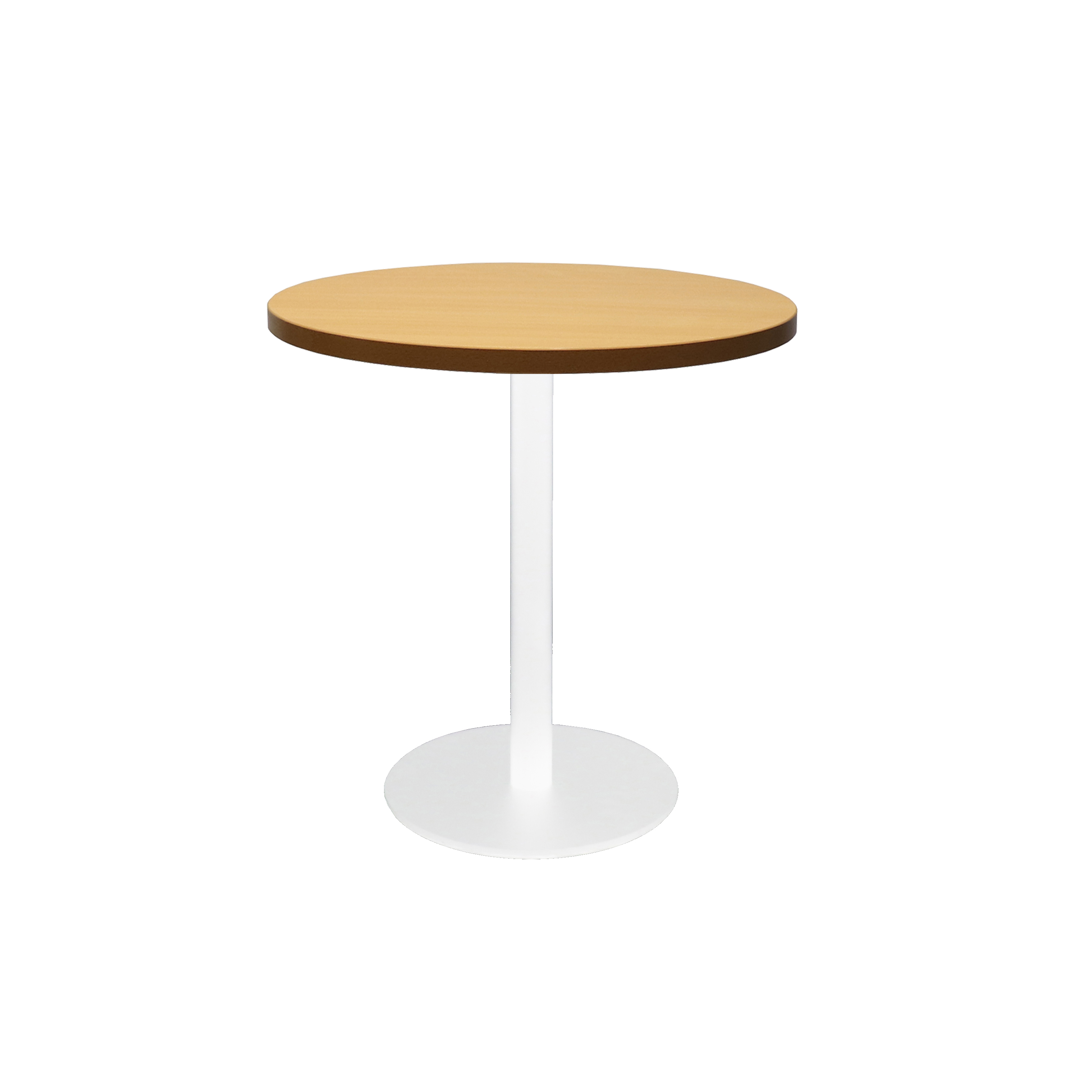 RAPIDLINE Estilo Round Table – Beech Top, White P/C Base