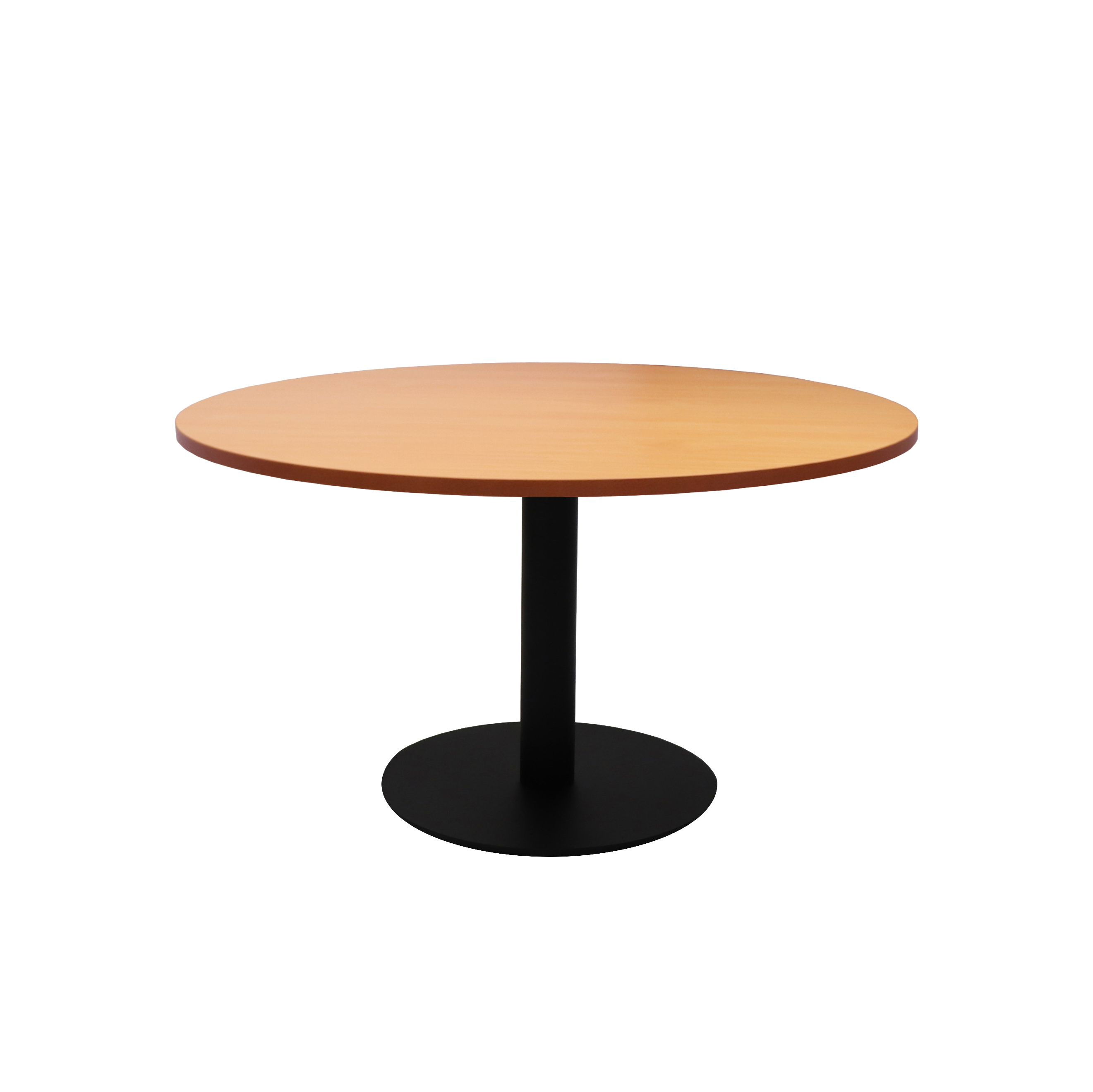 Rapidline Estilo Round Coffee Table – Beech Top, Black Polycarbonate Base, 900mm