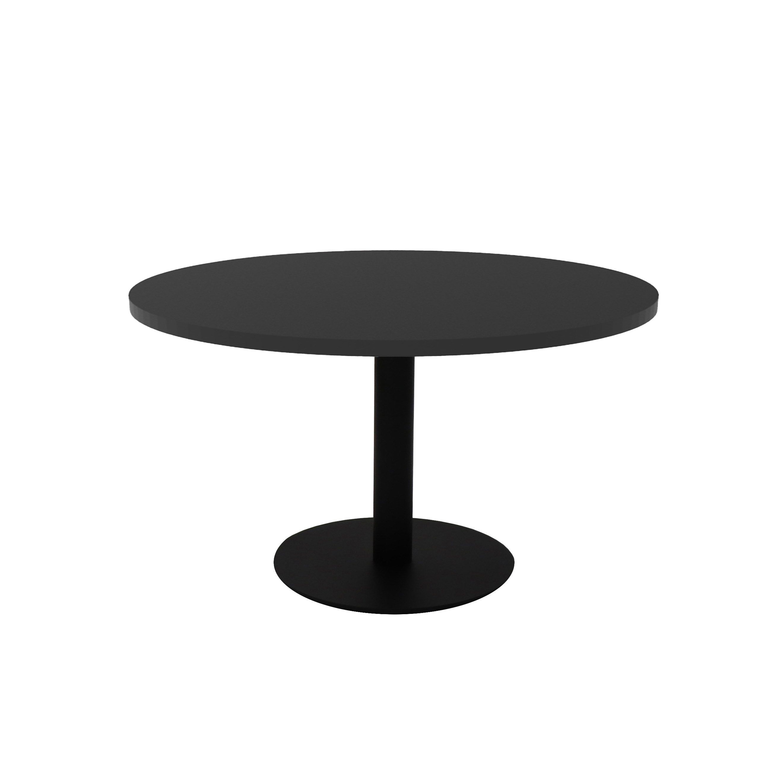 Rapidline Estilo Round Coffee Table – Black Top, Black Powder-Coat Base
