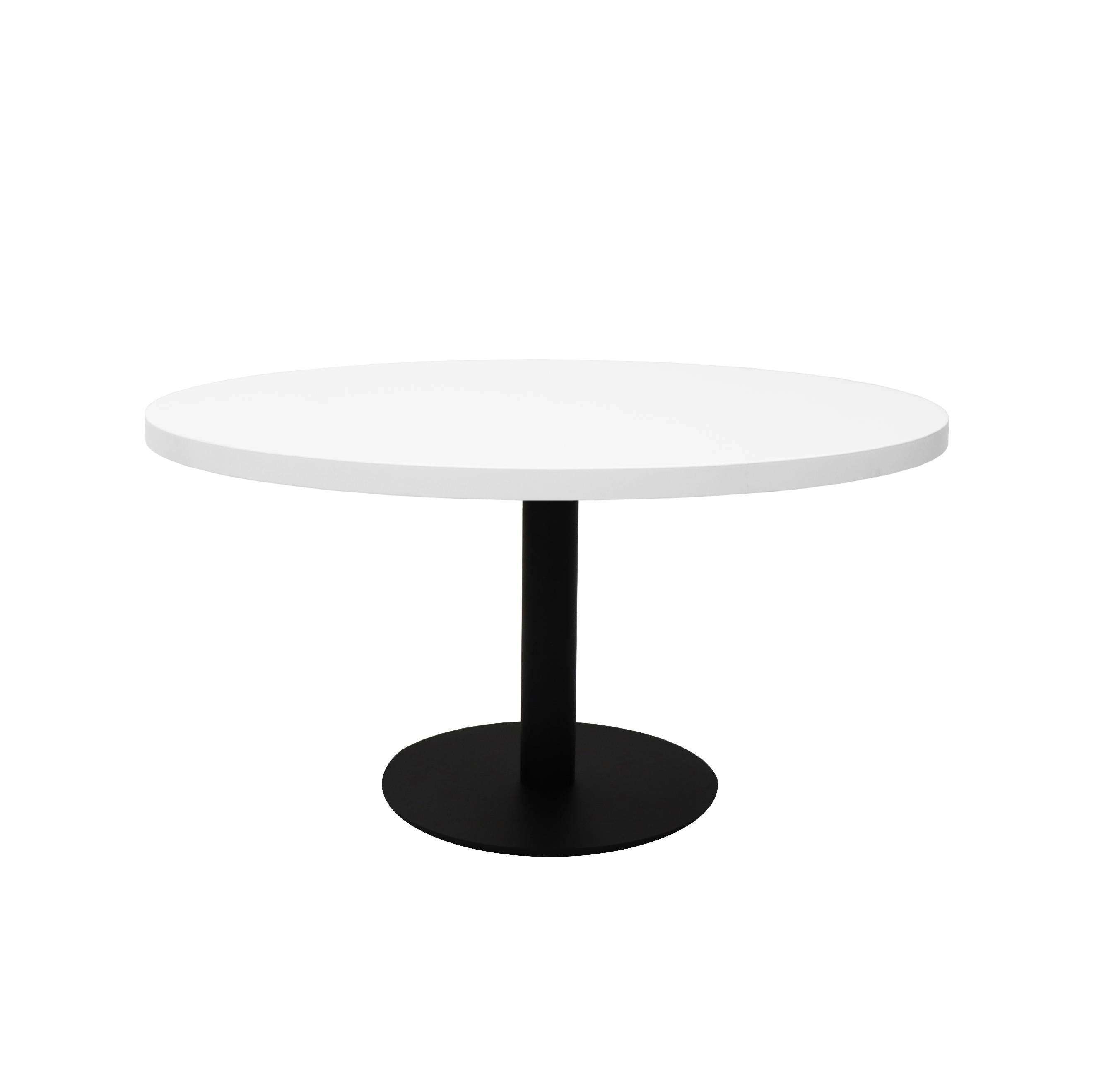 Rapidline Estilo Round Coffee Table – Natural White Top, Black P/C Base
